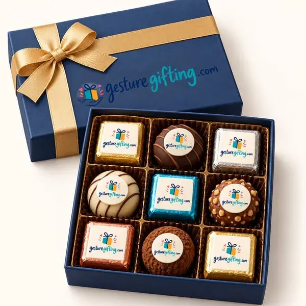 Assorted Chocolate Box 9 pcs with your logo