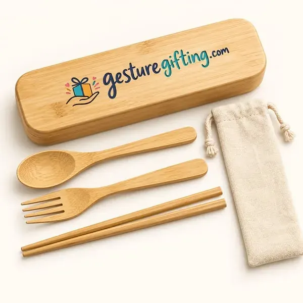 Bamboo Cutlery Set with your logo