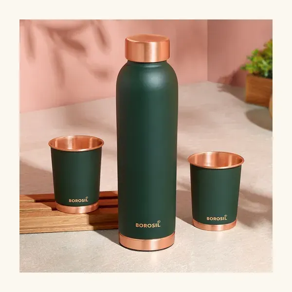 Borosil Eco Copper Bottle with your logo