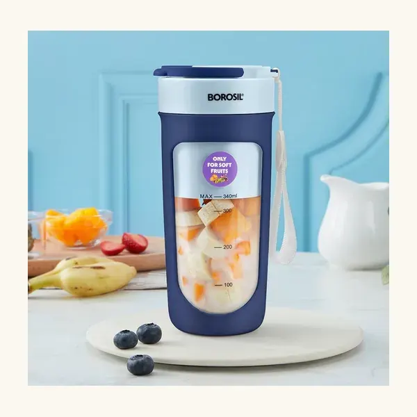 Borosil NutriSip Blue Portable Blender with your logo
