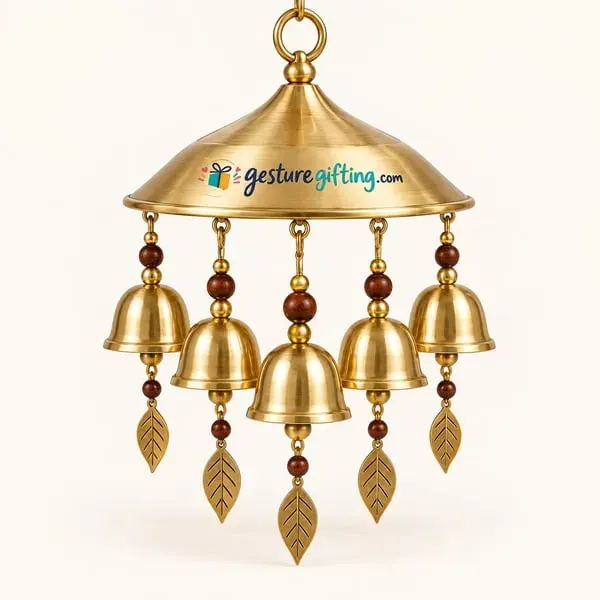 Brass Bell Wind Chime with your logo