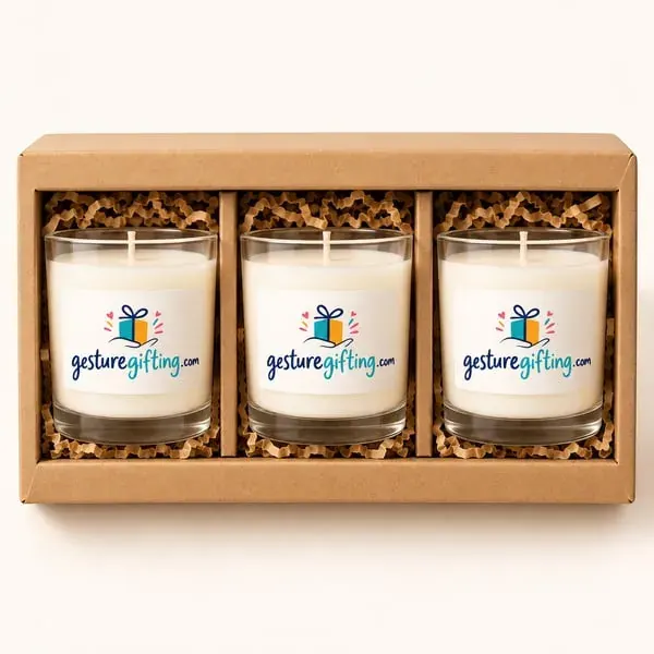 Candle Trio Gift Box with your logo