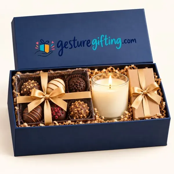 Chocolate & Candle Hamper with your logo