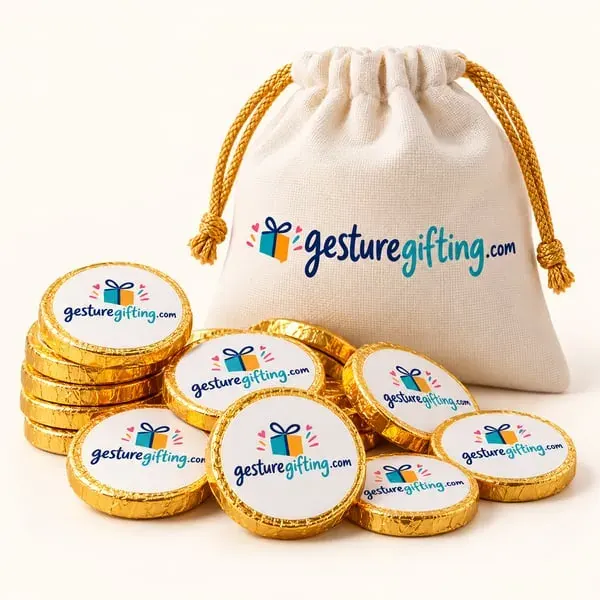 Chocolate Coin Pouch with your logo