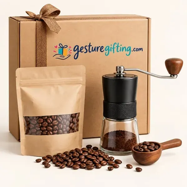 Coffee Beans & Grinder Set with your logo