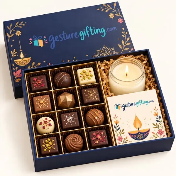 Diwali Chocolate & Candle Box with your logo