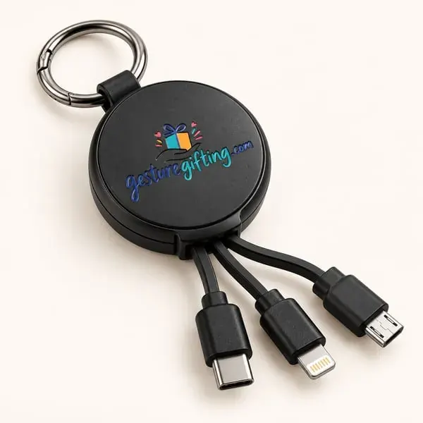 Retractable Cable Keychain with your logo