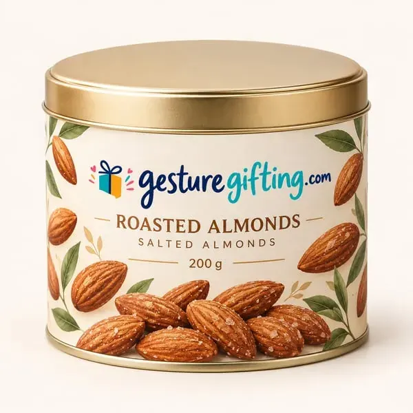 Roasted Almonds Tin 200 g with your logo