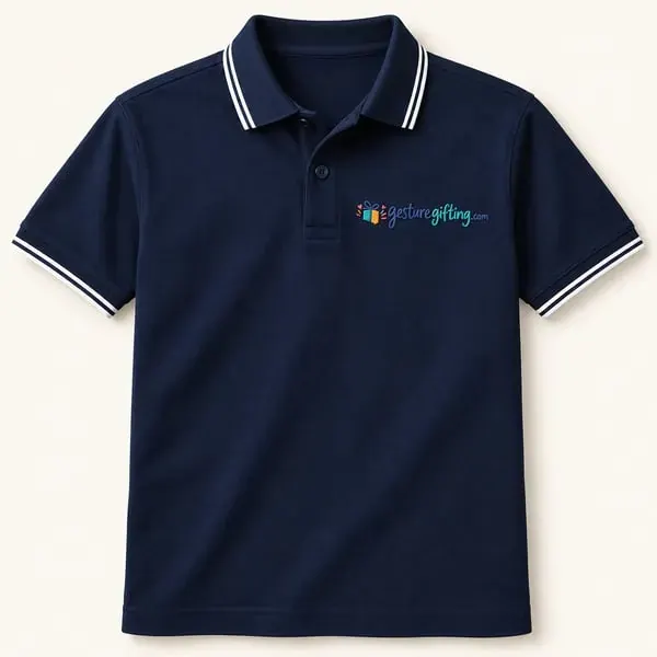 Tipped-collar Polo with your logo
