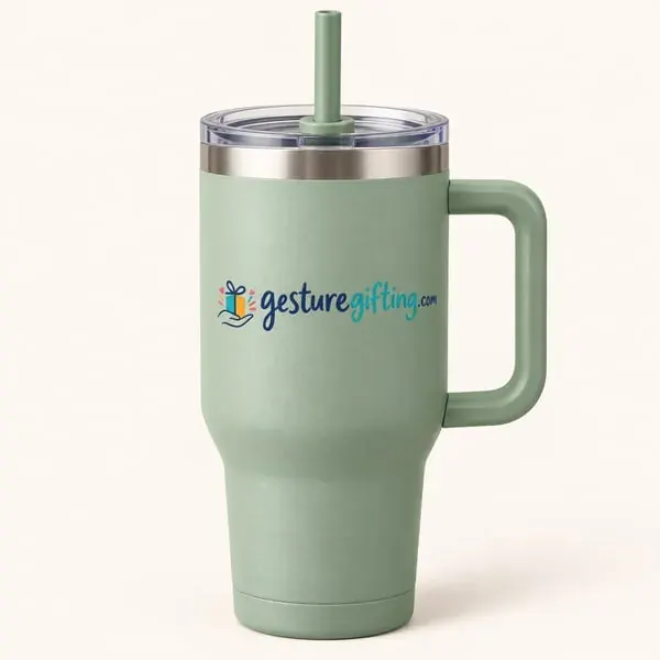 Tumbler with Handle and Straw 900 ml with your logo