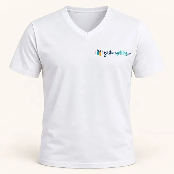 V-neck Cotton T-shirt with your logo