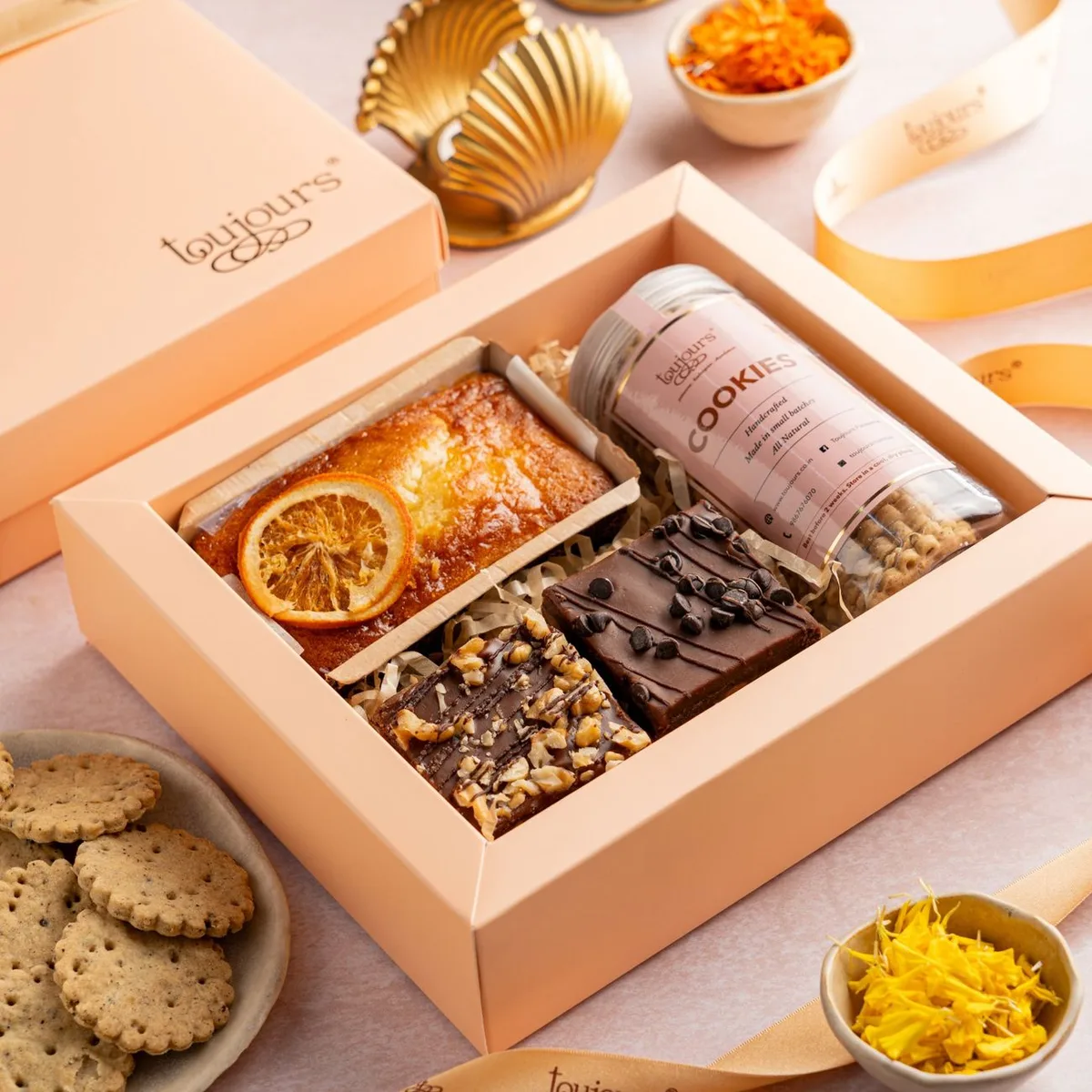 Diwali brass and dry fruit hamper